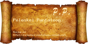 Peleskei Pantaleon névjegykártya